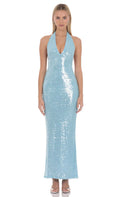 Auralyn Sequin Maxi Dress in Blue