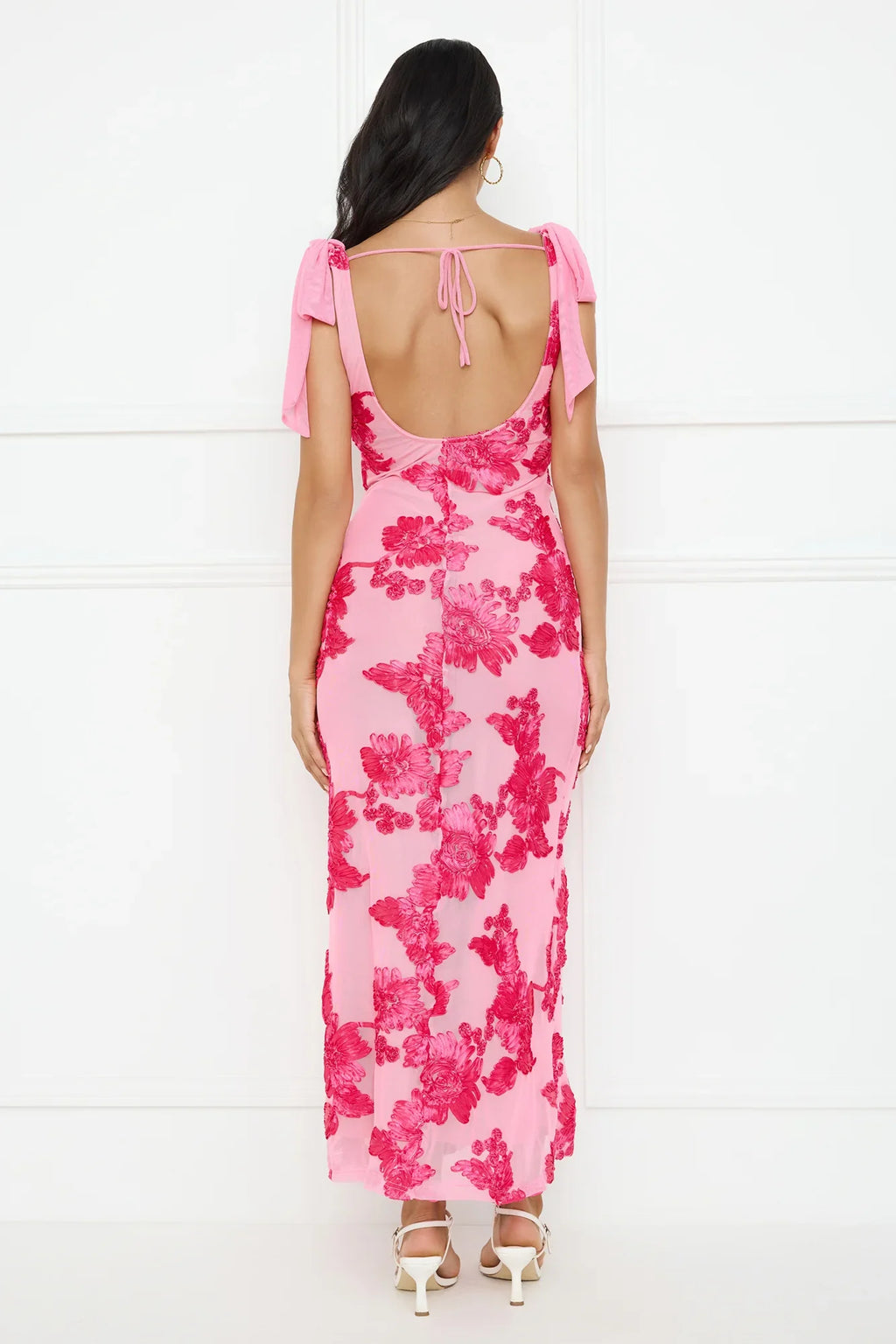 Ambrosia Mesh Maxi Dress Pink