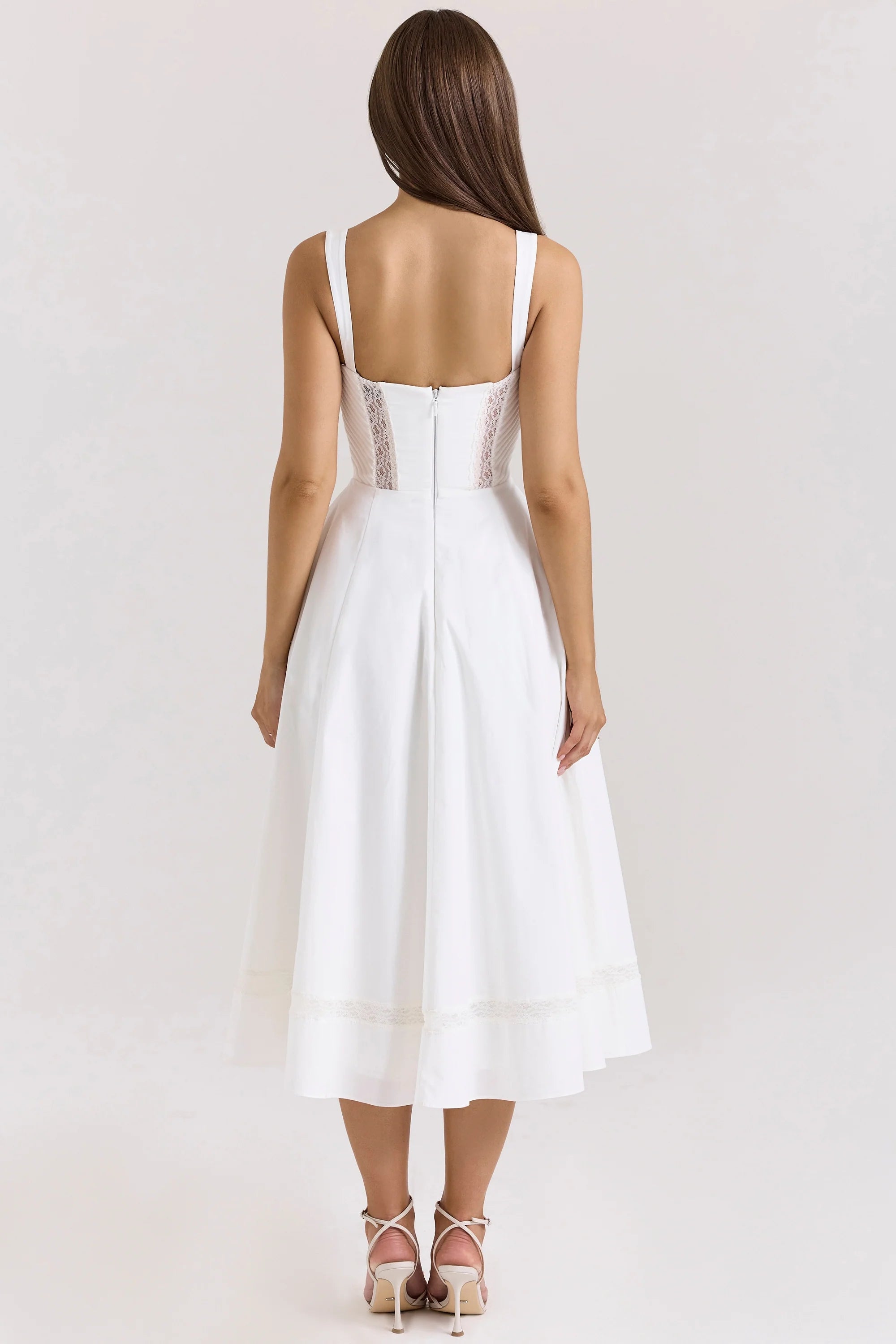 white cotton midi sundress