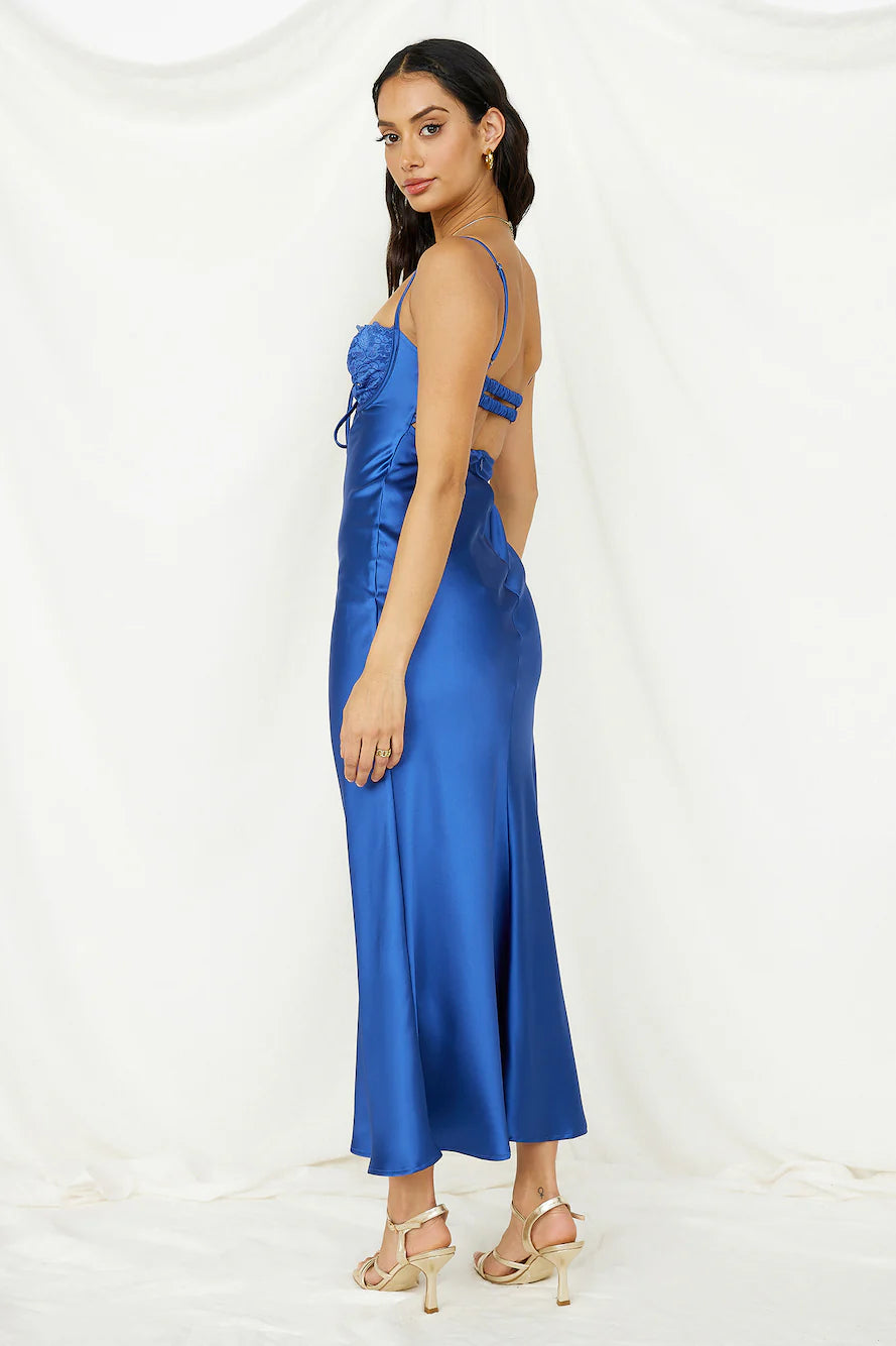 Roaming Girl Maxi Dress Blue