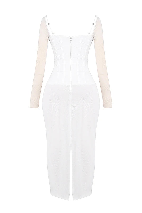 white maxi dress