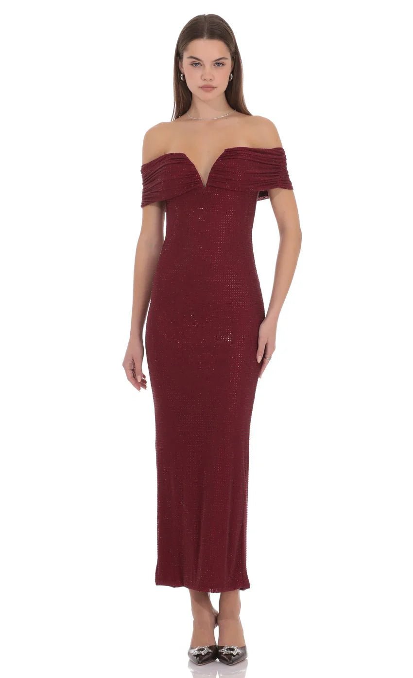 Verona Rhinestone Maxi Dress