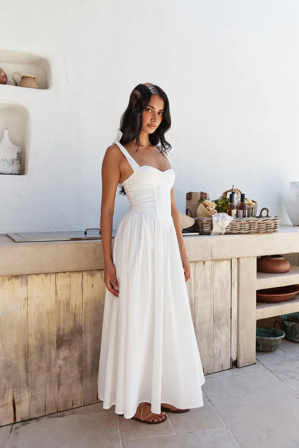 December Dawn Midi Dress White