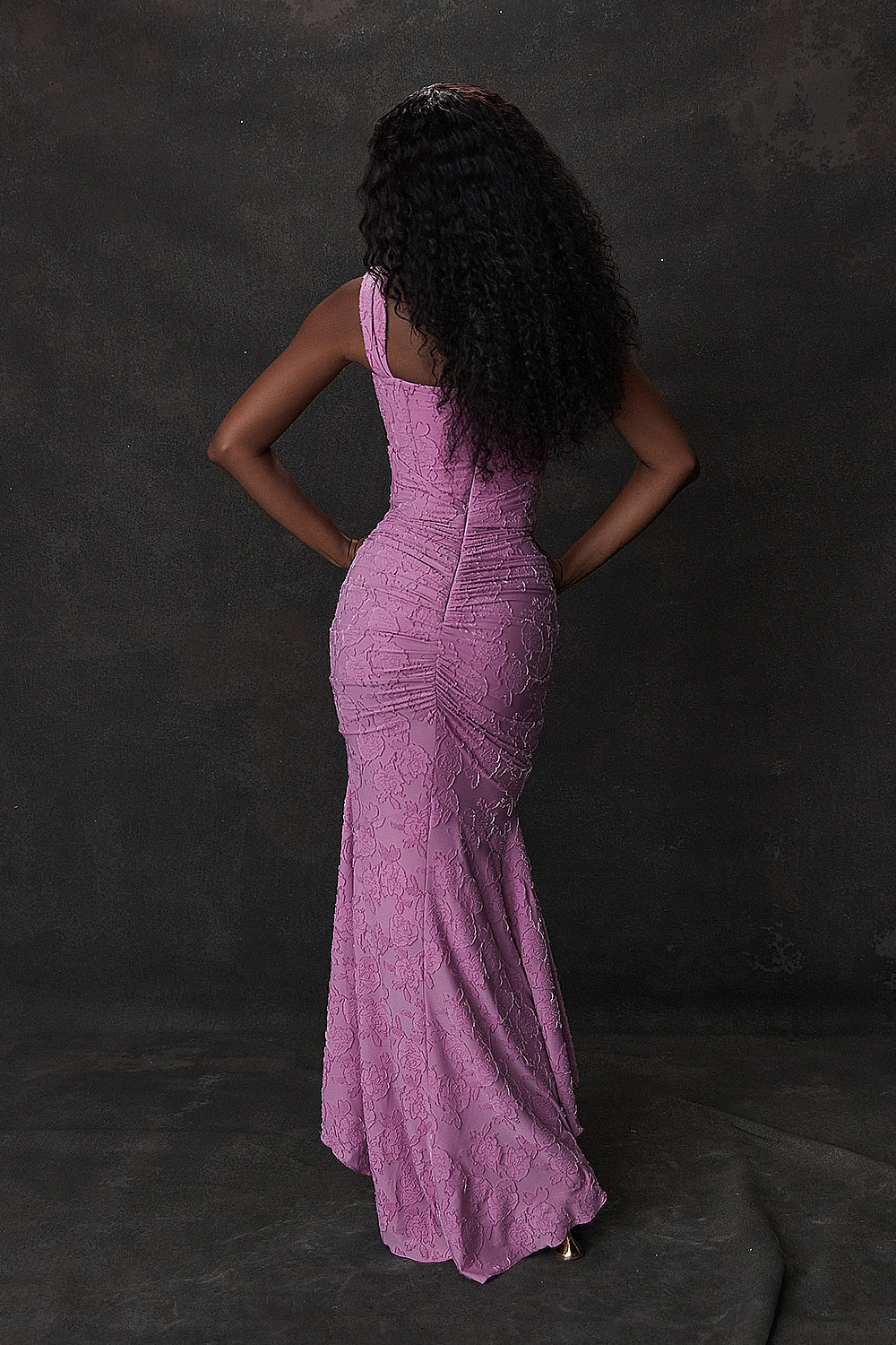rose pink floral maxi dress