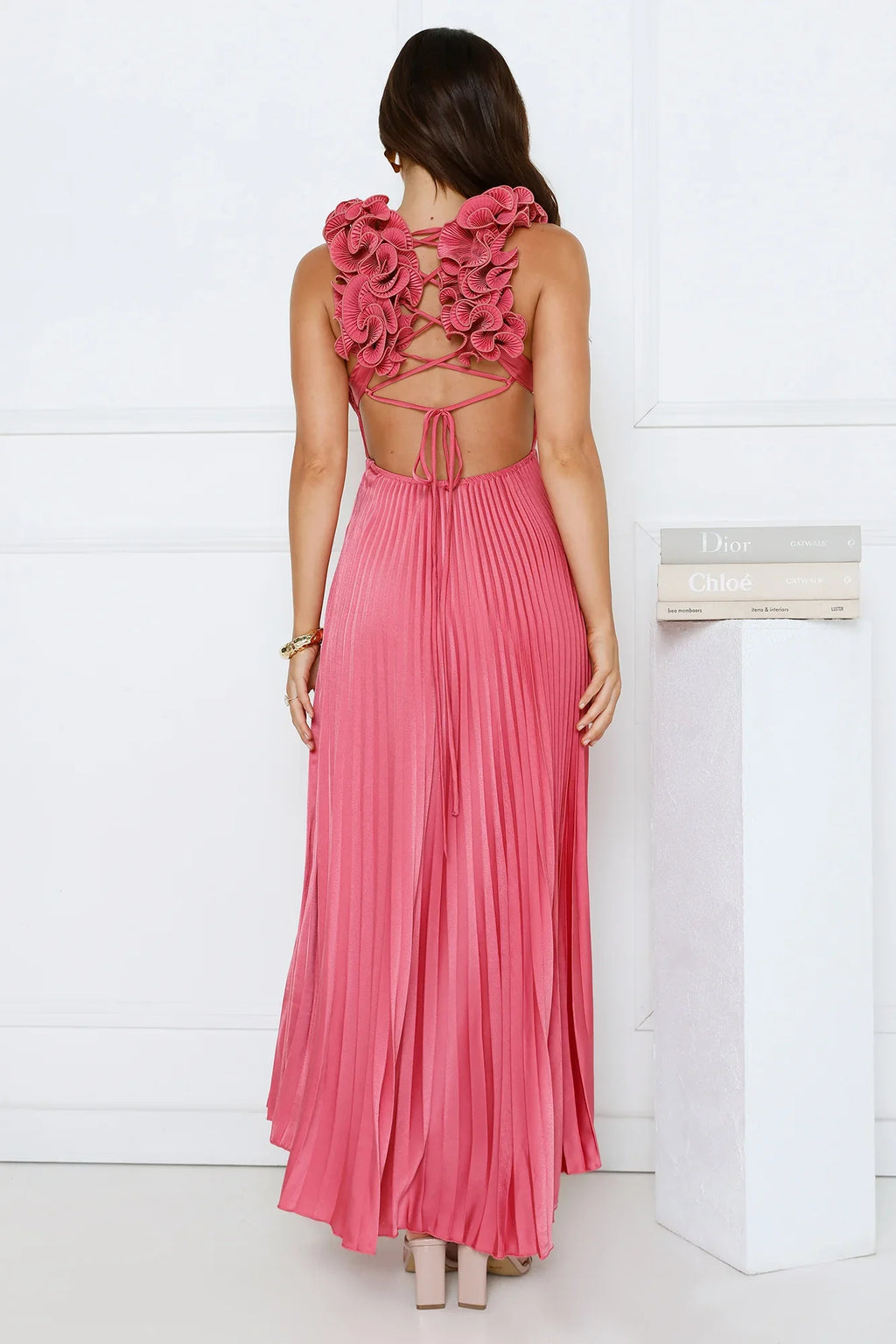 Special Like You Satin Maxi Dress Rose