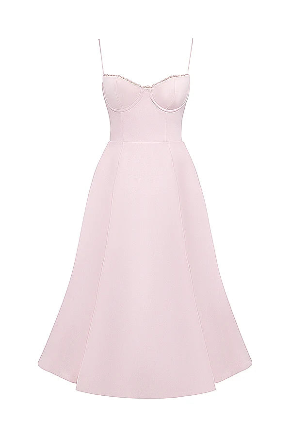 ballerina pink midi dress