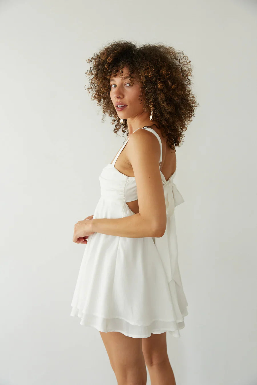 Suki Twist Babydoll Mini Dress
