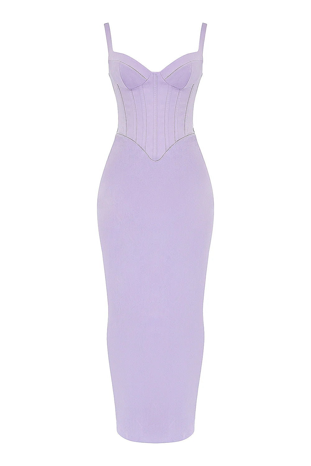 orchid satin corset maxi dress