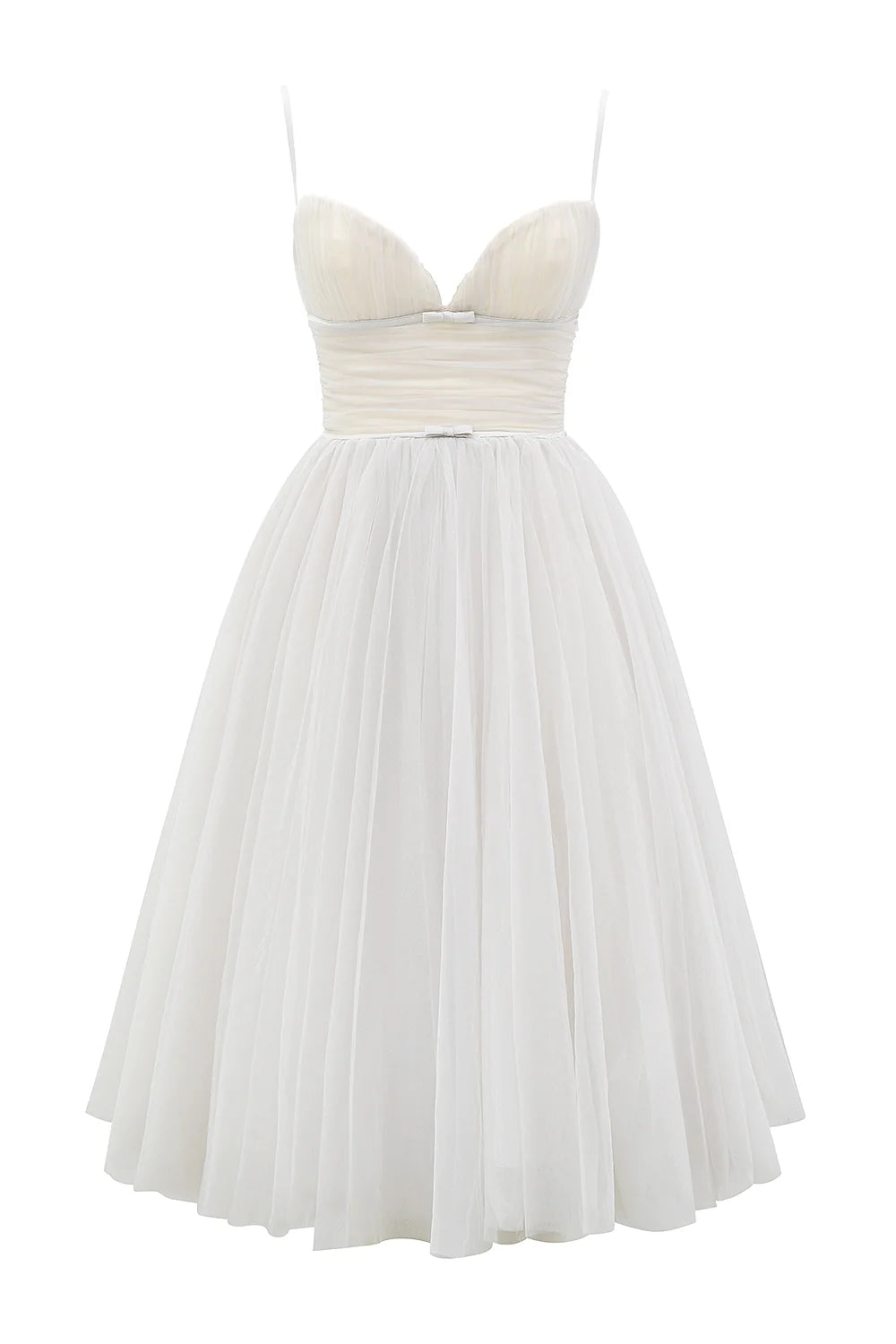 french dove tulle midi dress - sale