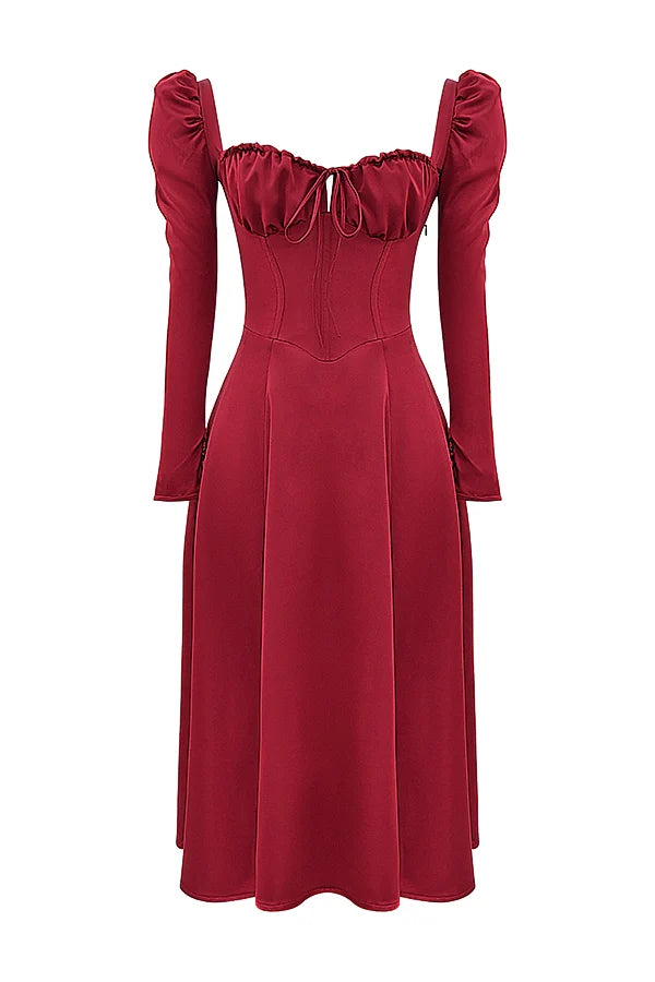 ruby corset midi dress