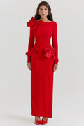 red bow maxi dress