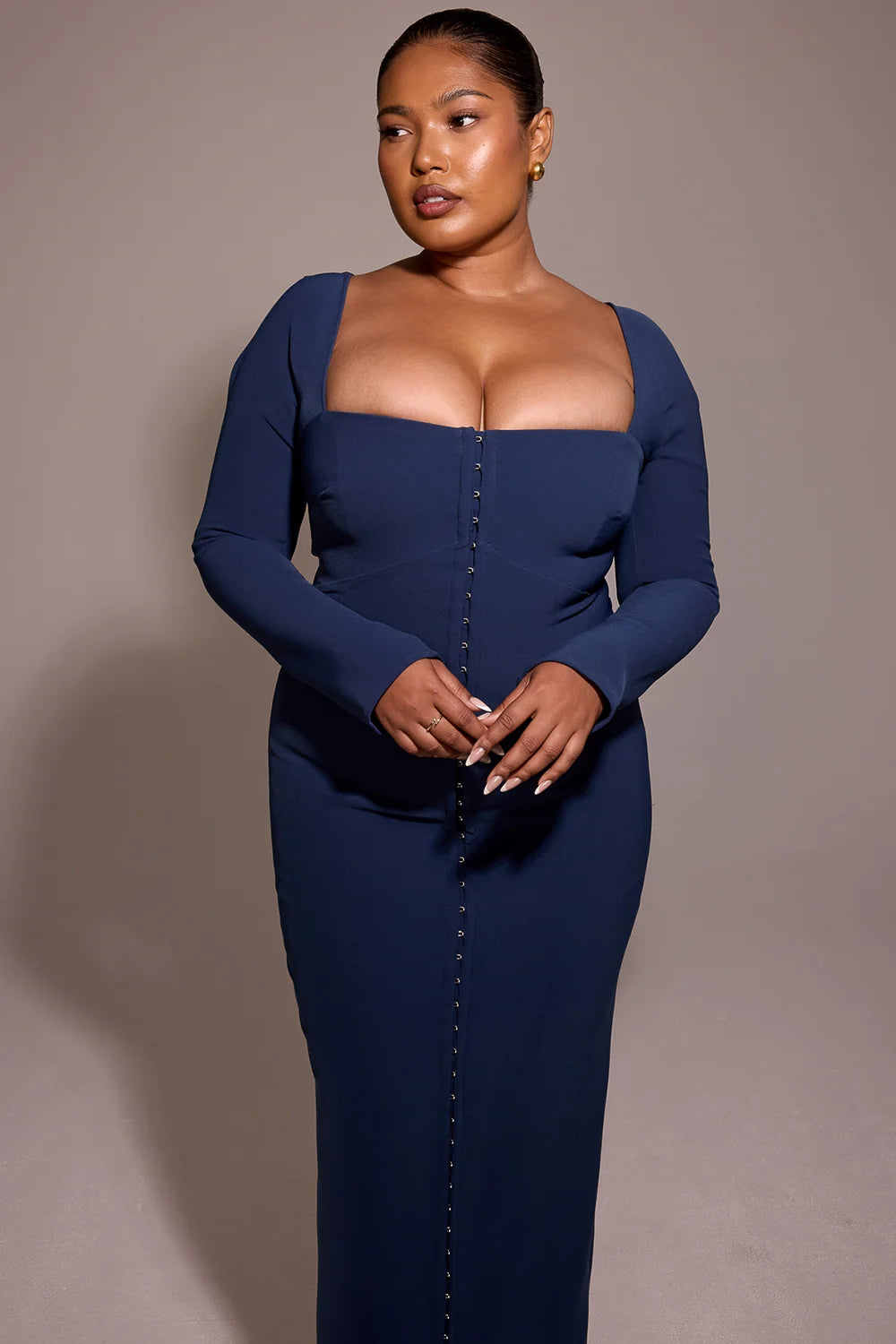 midnight bodycon maxi dress - sale