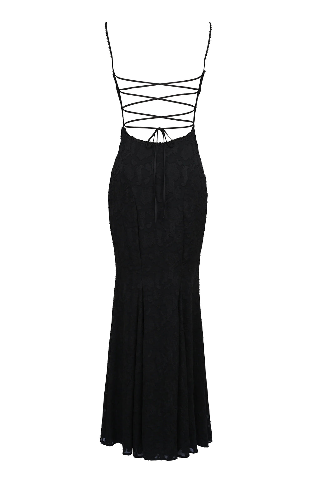 black lace maxi dress