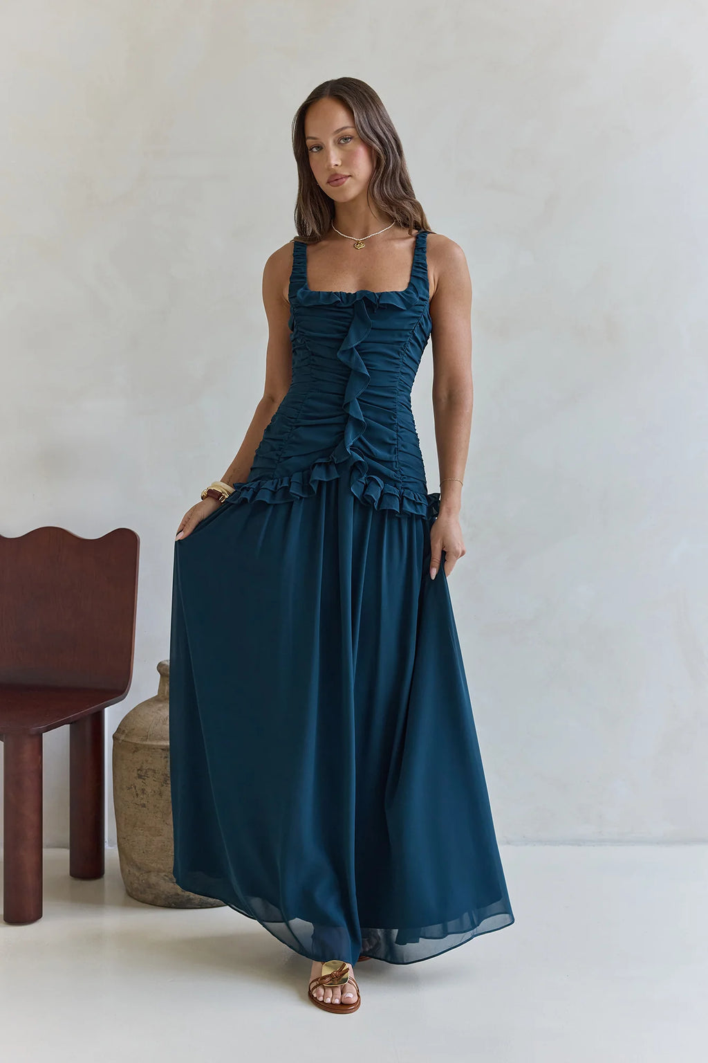 Shoreline Luxe Maxi Dress Green