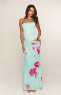 Peach Fizz Strapless Maxi Dress Amalfi Muse