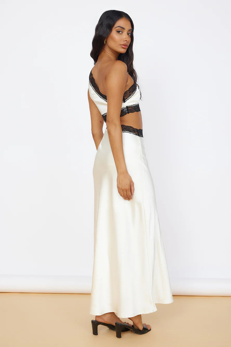 Limitless Love Satin Maxi Dress Champagne