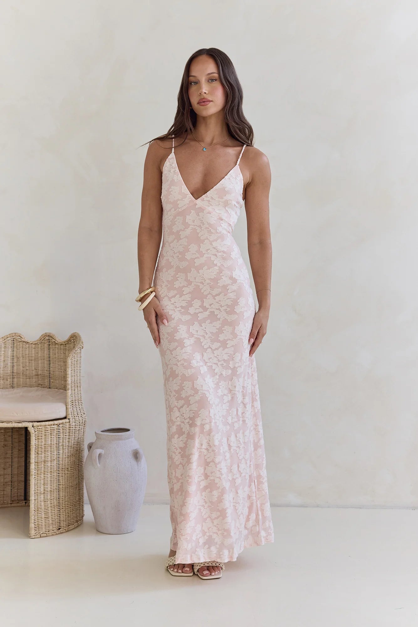 Glowing Glaze Maxi Dress Pink