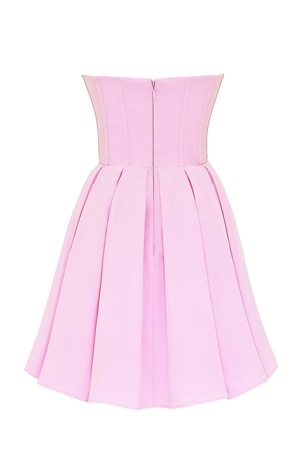 cotton candy twill strapless mini dress