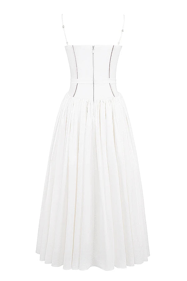 white cotton maxi sundress