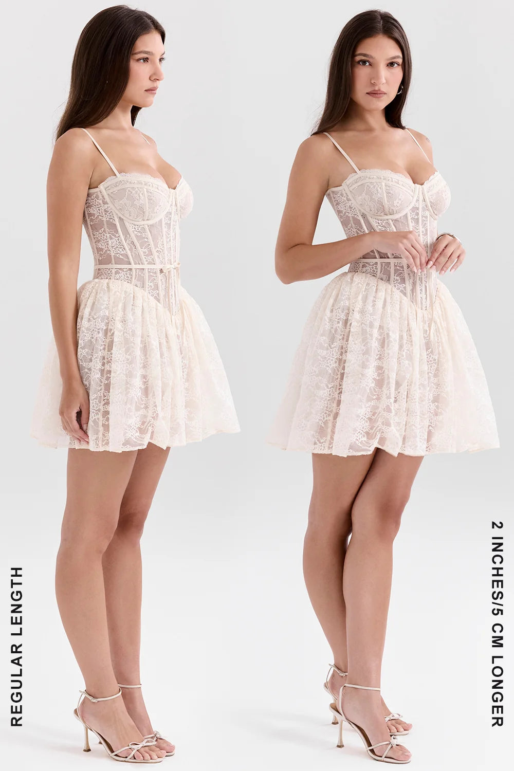 vintage cream lace mini dress