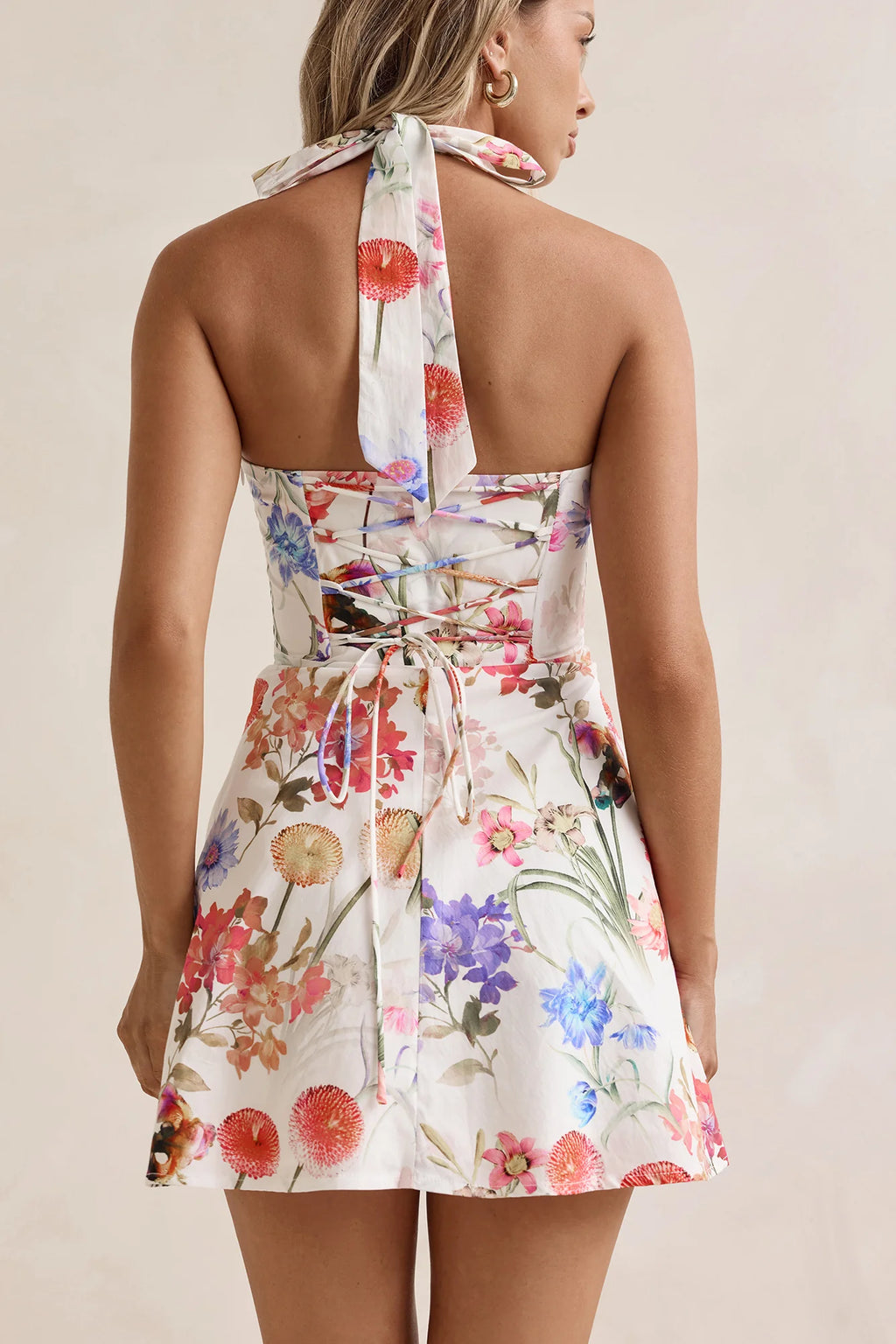 Wildflowers Halter Mini Dress Multi