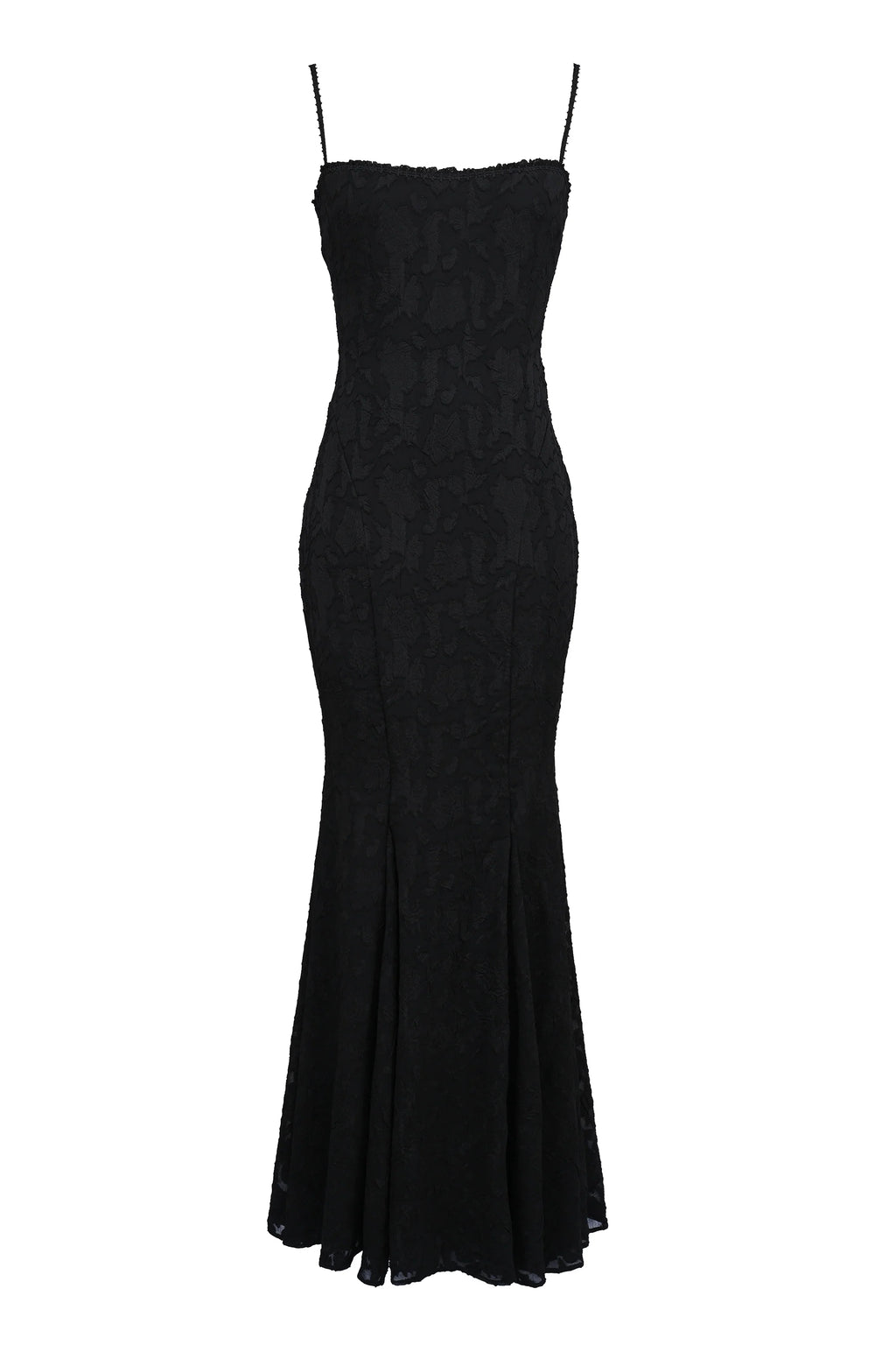 black lace maxi dress