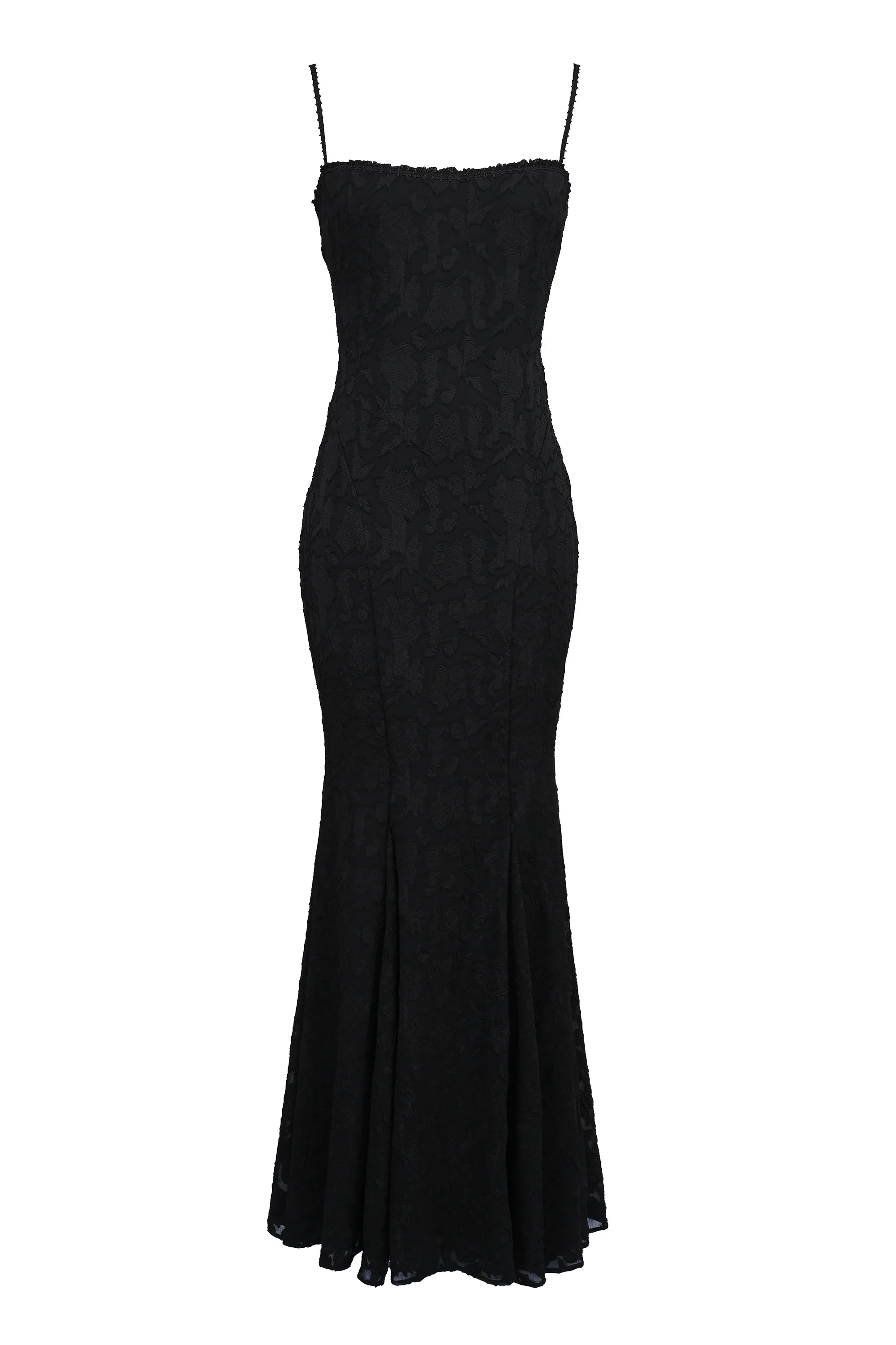 black lace maxi dress
