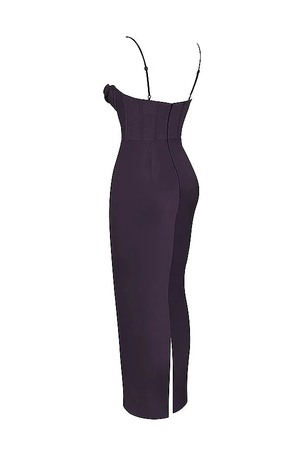 night shade corset maxi dress