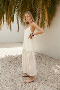 Island Rhythm Maxi Dress Beige