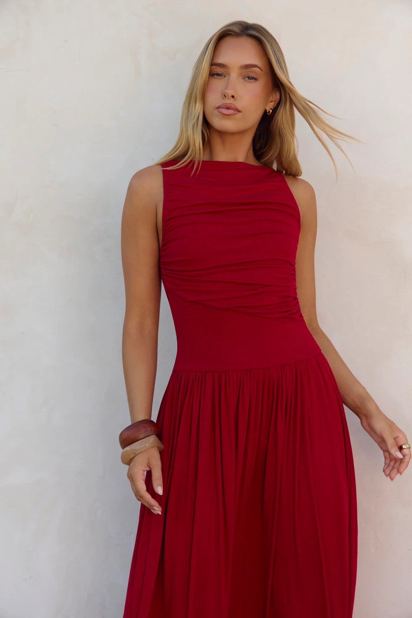 Nalla Maxi Dress Cherry