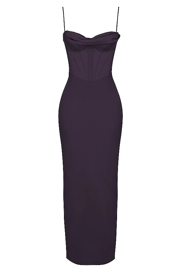 night shade corset maxi dress