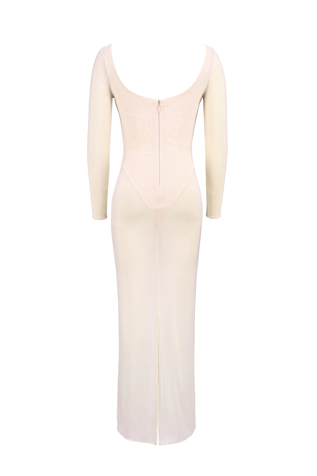 blush mesh maxi dress with bodysuit