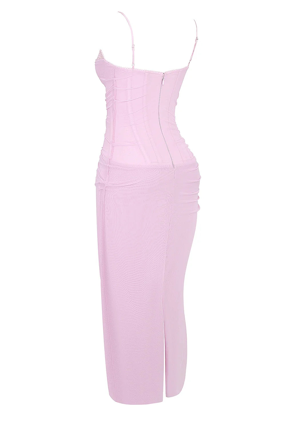 cotton candy corset maxi dress