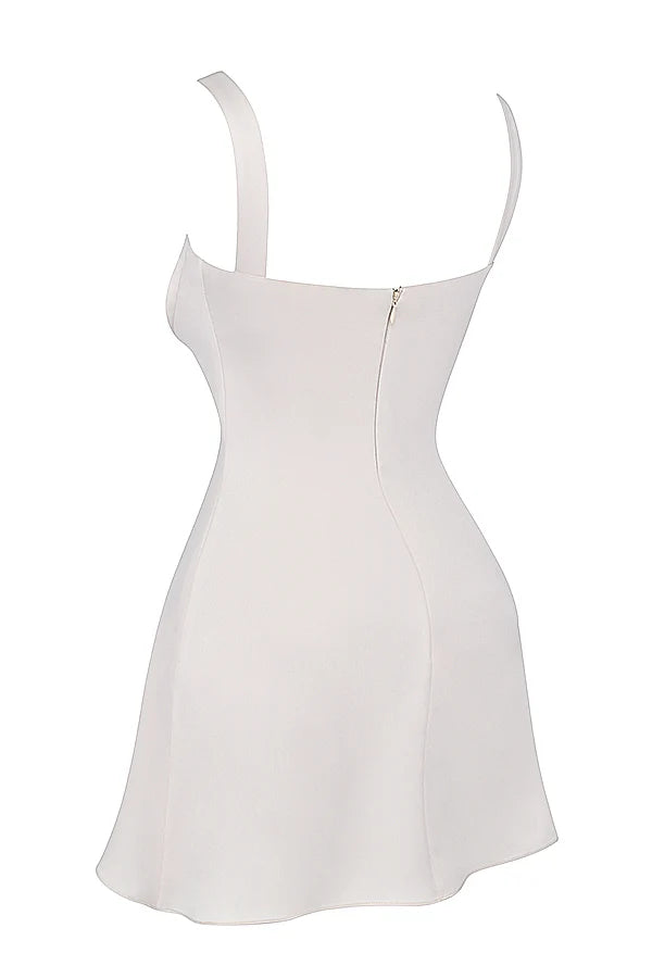 vintage cream mini dress