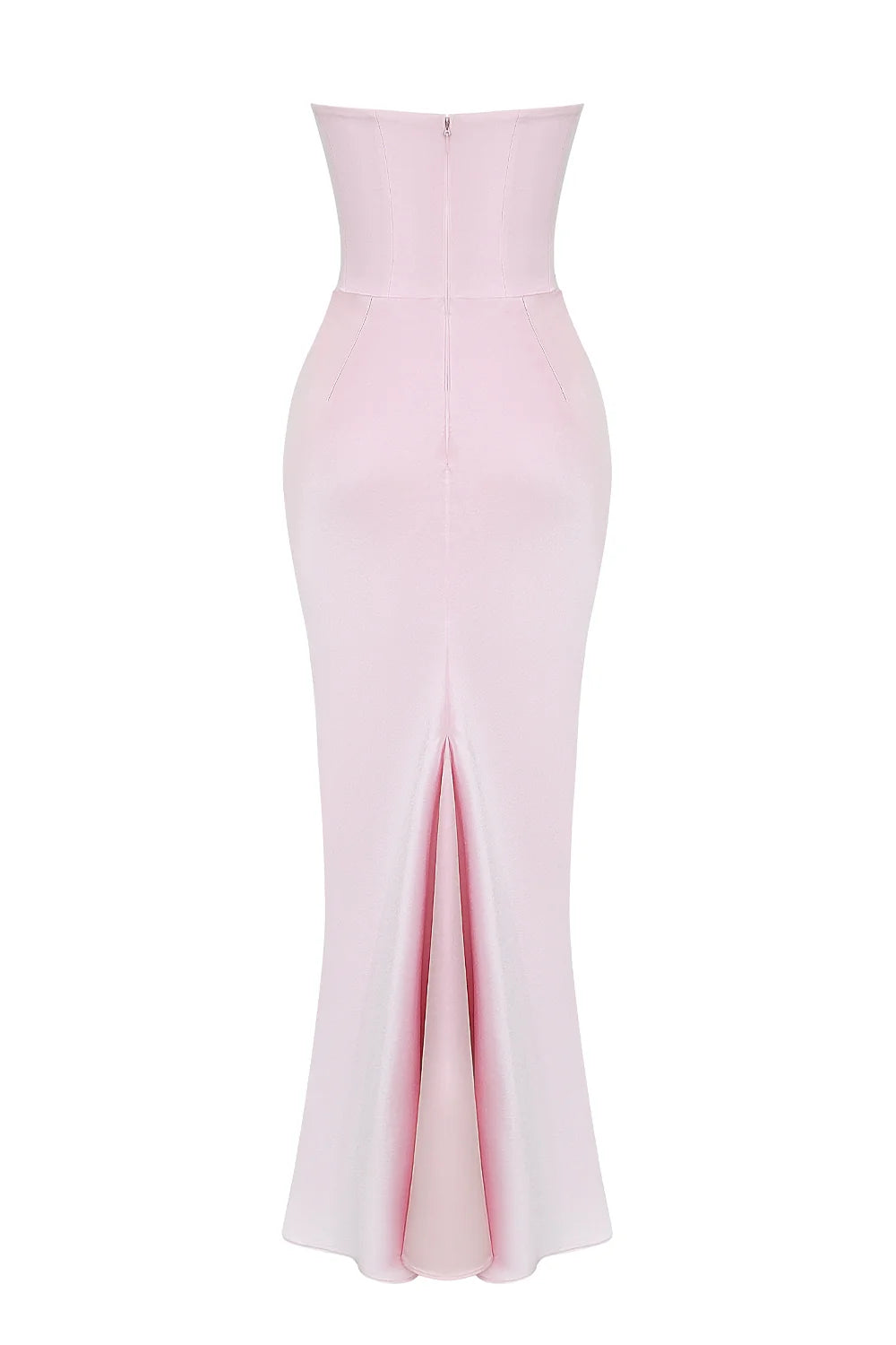 rose shadow strapless corset maxi dress