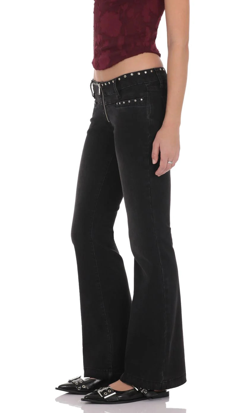 Simone Studded Low Rise Jean