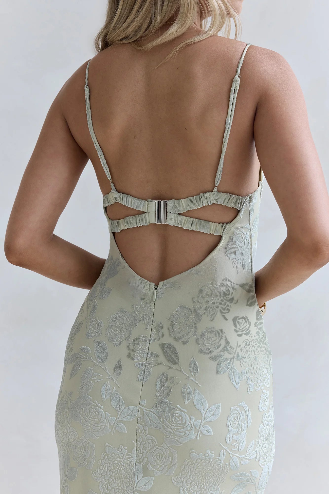 Far And Away Mesh Maxi Dress Sage