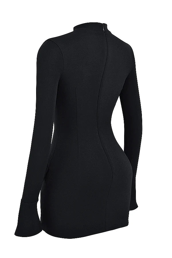 black mini dress