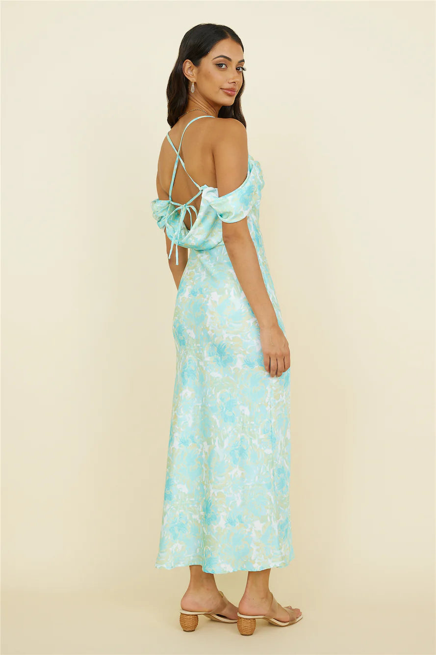 Busy Dancing Maxi Dress Green