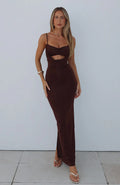 Hit The City Maxi Dress Chocolate