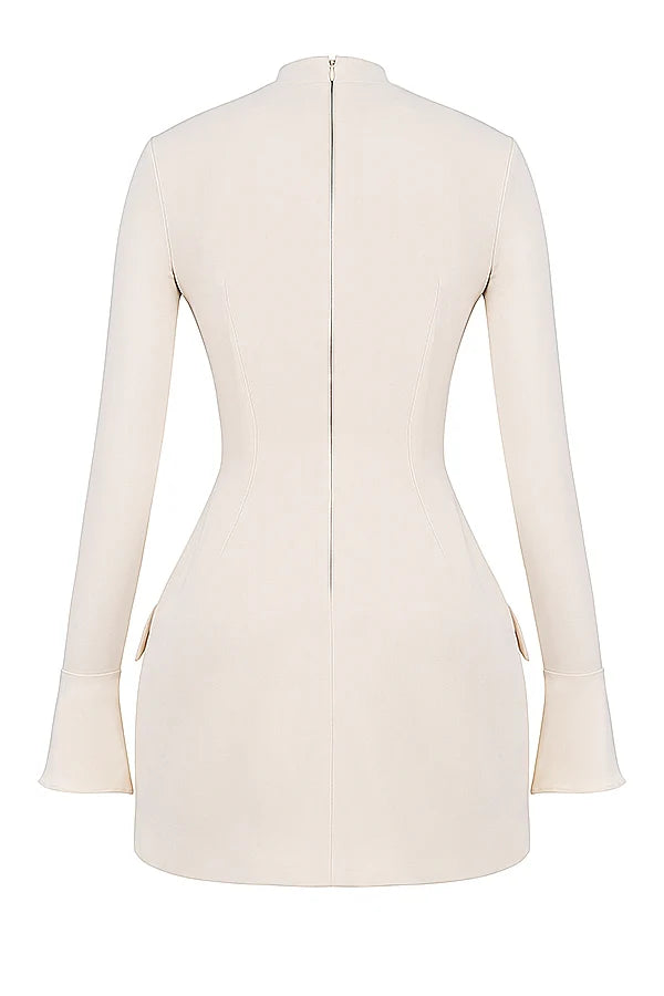 vintage cream mini dress
