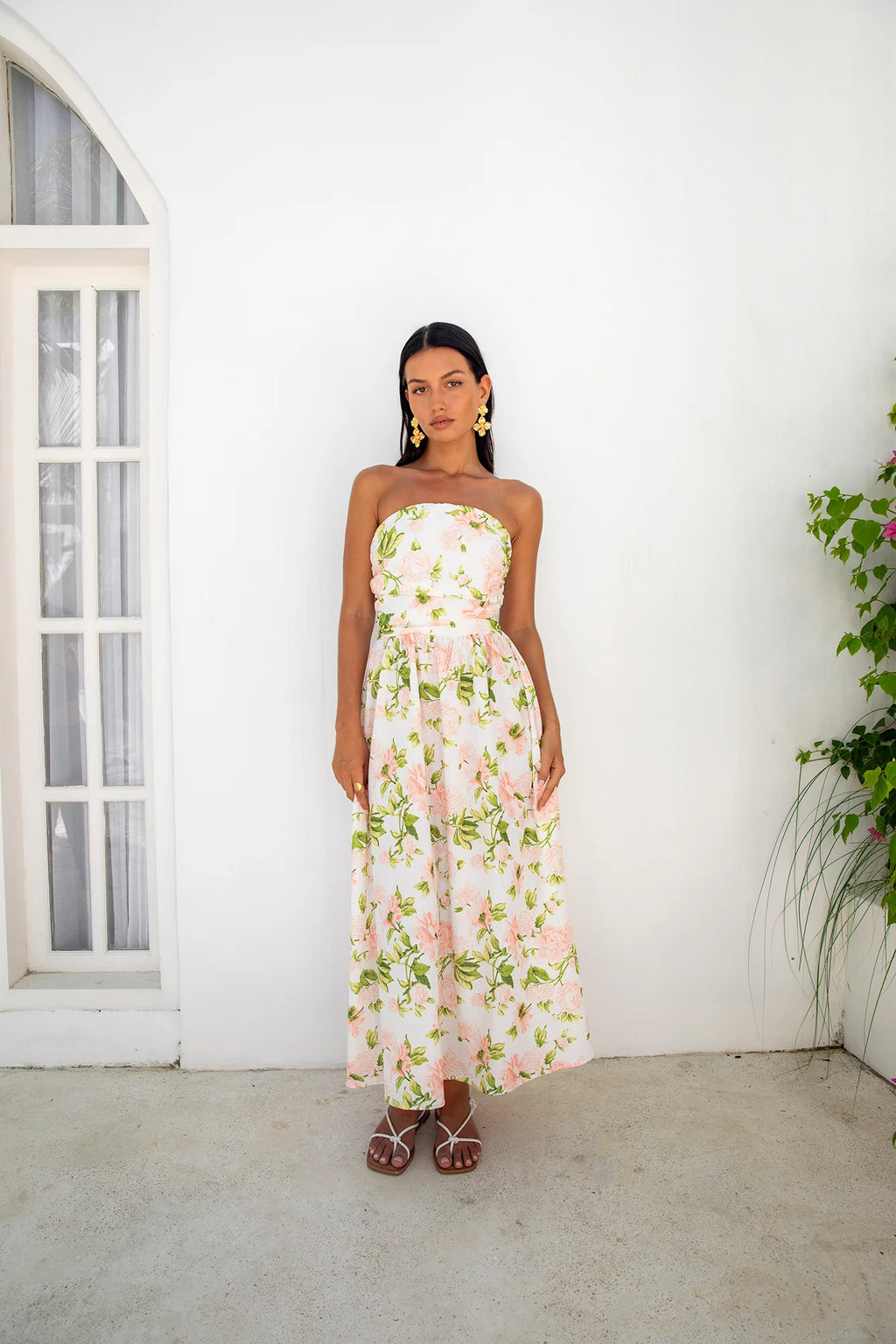 FORTUNATE ONE Bellissima Strapless Maxi Dress Pink