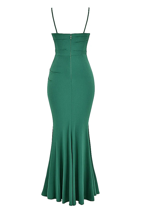 forest corset maxi dress