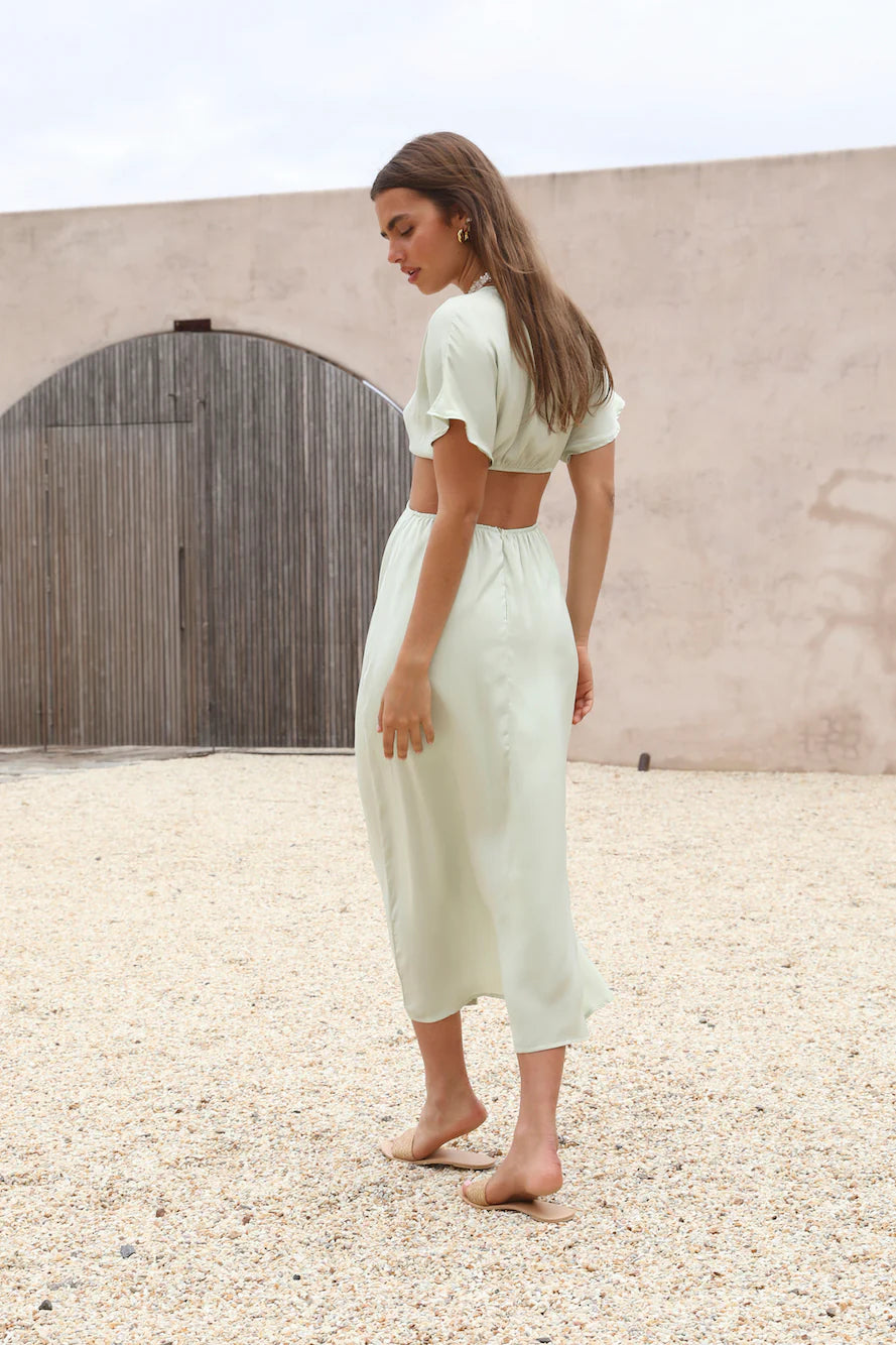 Wonderstruck Thoughts Maxi Dress Green