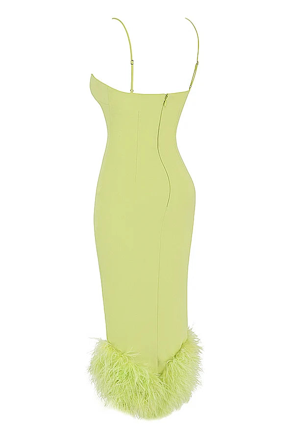 lime midi dress