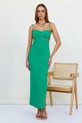 Date Down Maxi Dress Green