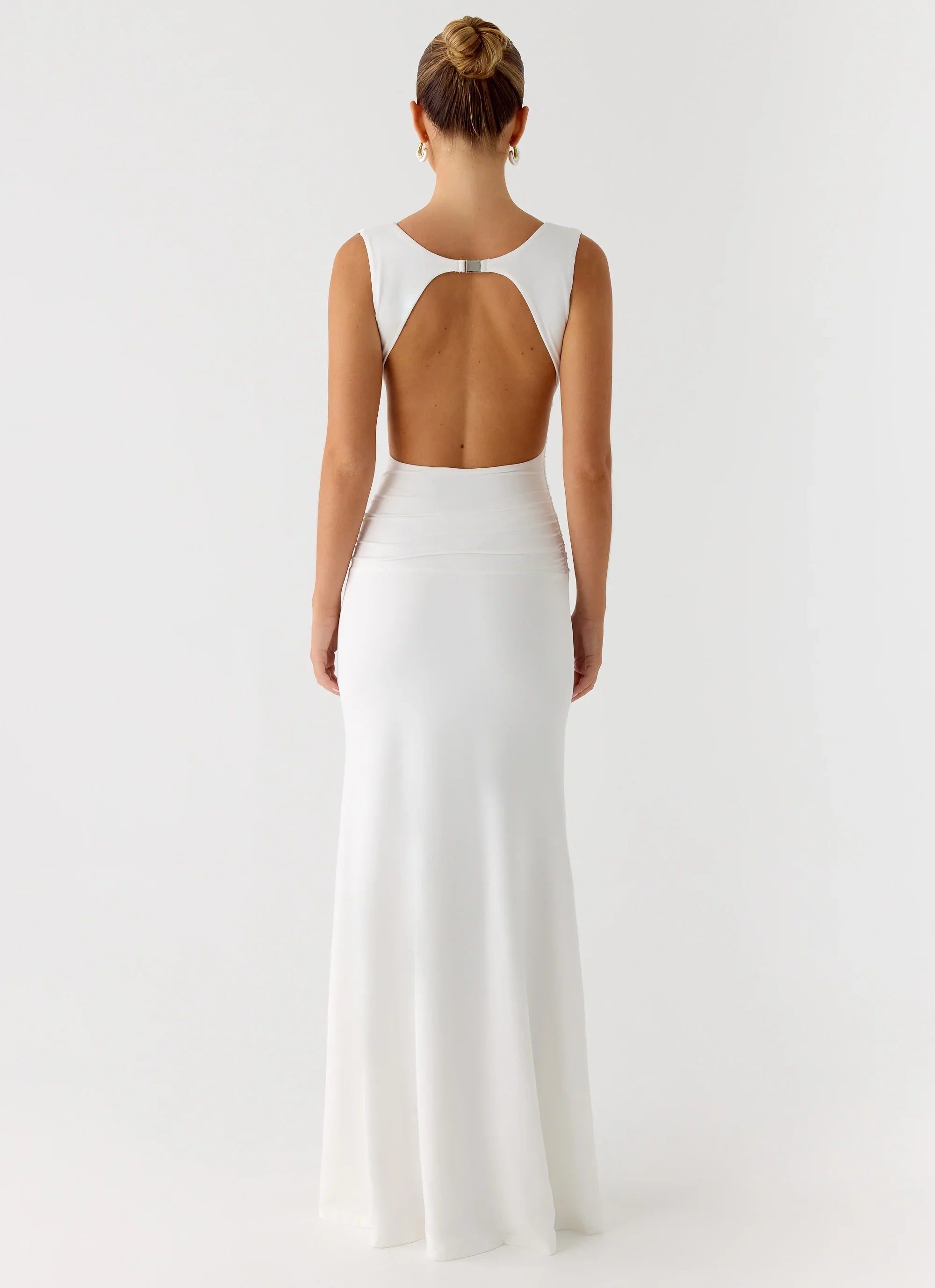 Cherry Sky Maxi Dress - White