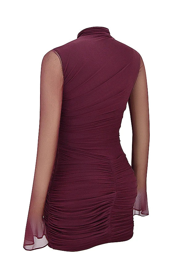 mulberry gathered mini dress