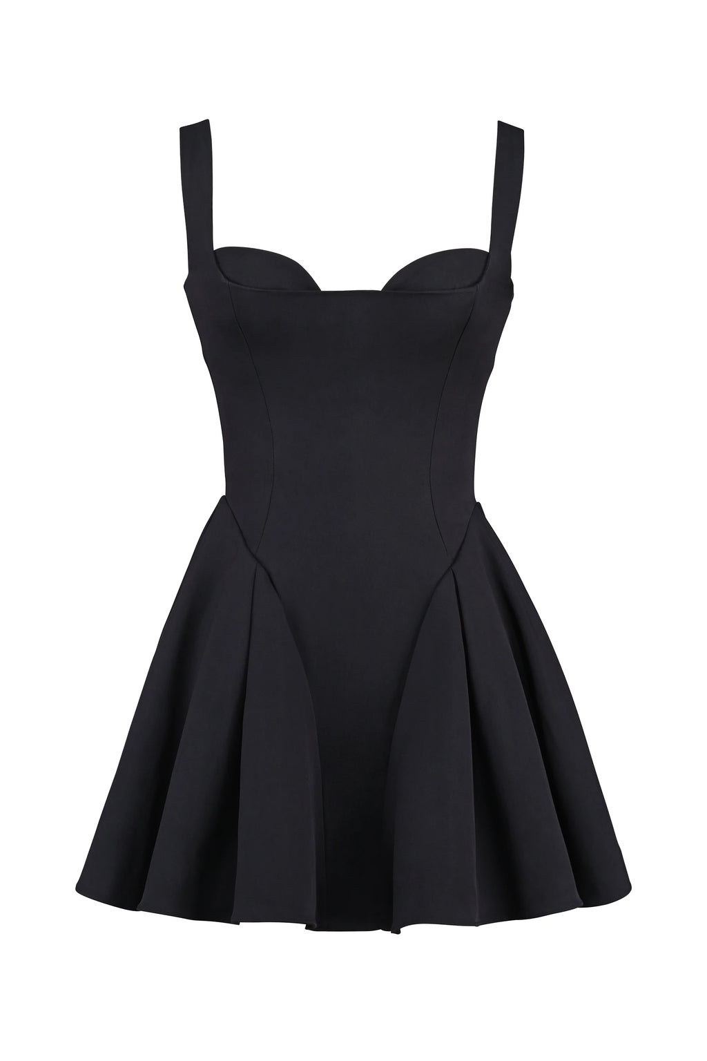 black twill mini dress