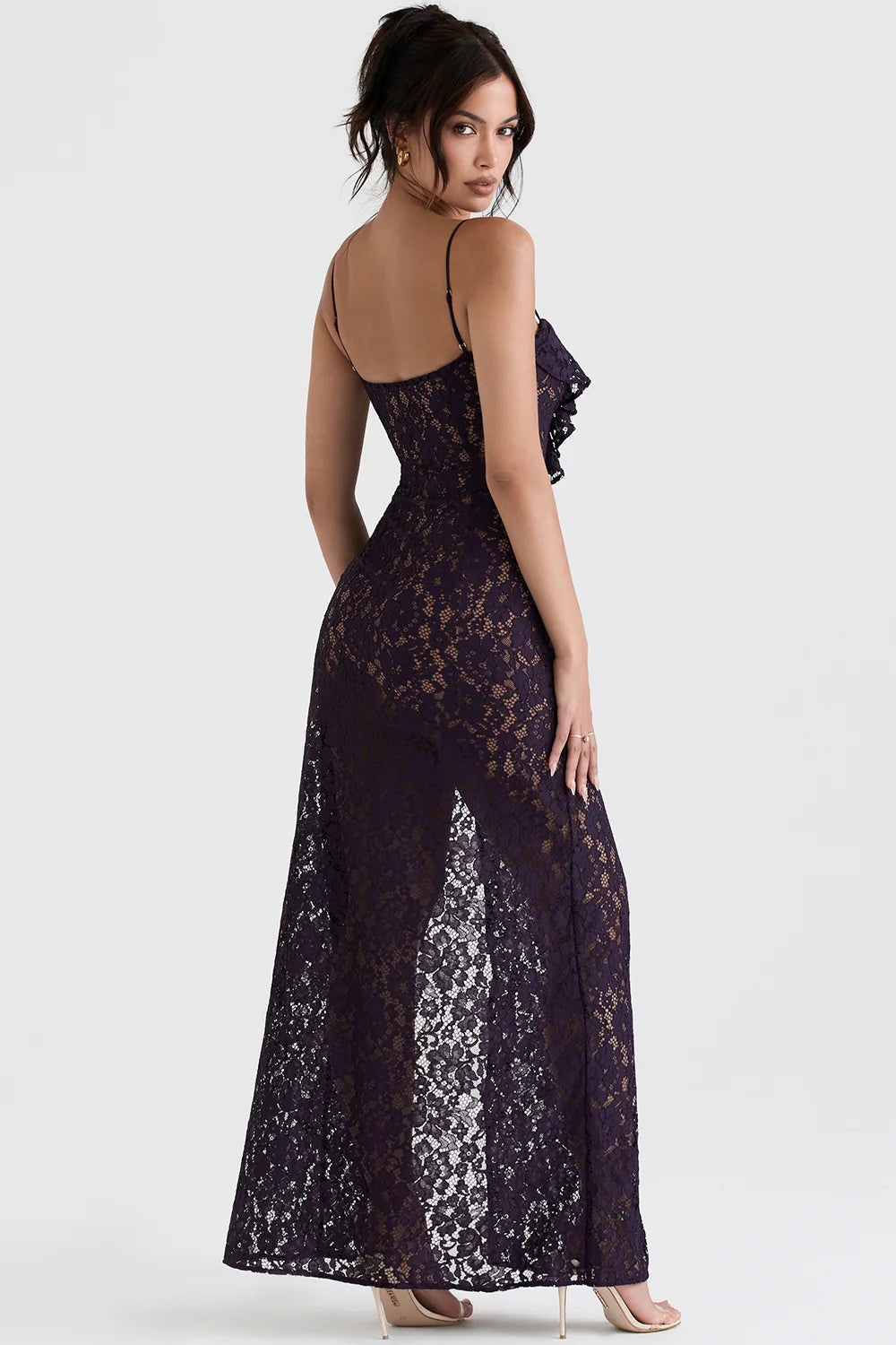 night shade lace maxi dress